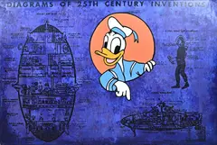 Jan Bollaert, Donald Duck, 1958, Olieverf op board