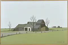 Klaas Bernink, Boerderij 'De Wijk', Acryl op linnen