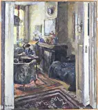 Pol Dom, Zonnig interieur, Olieverf op linnen