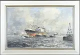 Marinus Johannes de Jongere, Rotterdamse haven, Olieverf op linnen