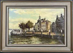 Jan van Trirum, Amsterdams stadsgezicht, Olieverf op linnen
