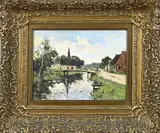 Louis Stutterheim, Dorpsgezicht, Olieverf op linnen