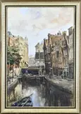 Herman C.A. Paradies, Hollandse gracht, Aquarel op papier