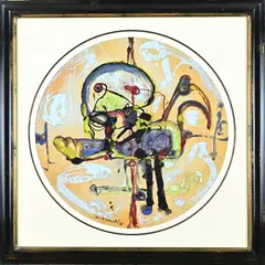 Jan te Wierik, Fantasie figuur, Acryl op papier