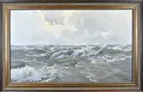 Meeuwis van Buuren, Zonnig zeegezicht, Olieverf op linnen