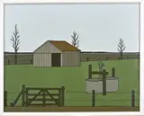 Klaas Bernink, Aamsveen, Acryl op linnen