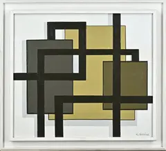 Klaas Bernink, Olietanks II, Acryl op linnen