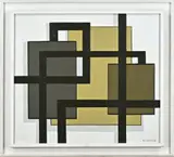 Klaas Bernink, Olietanks II, Acryl op linnen
