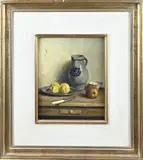 Gerard Krol, Stilleven met Keulse pot, Olieverf op paneel