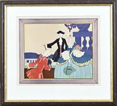 U. Brunelleschi, Figuren bij balkon, Gouache op papier