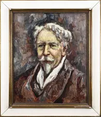 Jacques van Mourik, Zelfportret, Olieverf op paneel