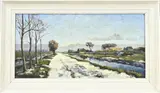 W.H. Köhler, Polderlandschap in de winter, Olieverf op paneel
