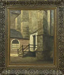 C.J. van der Aa, Ingang kerk Almelo, Olieverf op linnen