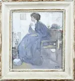 Pol Dom, Vrouw, Gouache op papier