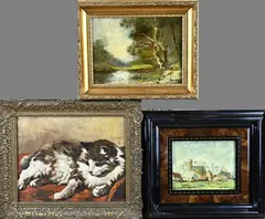 Drie diverse oude schilderijen, Divers, Olieverf op paneel