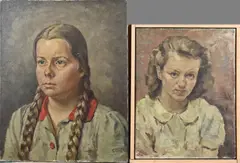 Cor Veenstra, Portretten, Olieverf op linnen