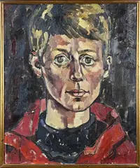 Adrian Stahlecker, Jongens portret, Olieverf op linnen