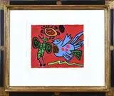 Guilliaume Corneille, Mier met duif, Litho op papier
