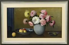 C. Krijnse, Bloemstilleven, Olieverf op linnen