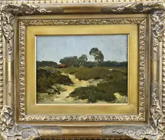 Onduid. gesign., Hollands duinlandschap, Olieverf op paneel