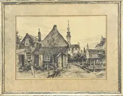 H.E. Roodenburg, Veere, Ets op papier