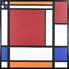 Jan van Dijck, Mondriaan-stijl, Acryl op linnen