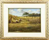 A. Beekmans, Landschap met korenschoven, Olieverf op linnen