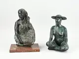 Hansje den Hollander by Twee moderne bronzen beelden door Hansje den Hollander, sold Jul 2025