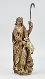 H 36 cm. by 18e Eeuws religieus houtgestoken Heilig figuur, sold Jul 2025