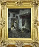 Arthur Briët, Hollands interieur, Olieverf op linnen