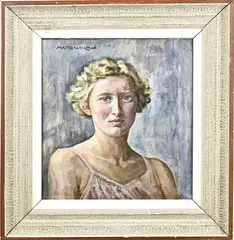 Matthieu Wiegman, Portret jonge vrouw Corrie, Olieverf op linnen