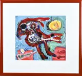 Jan te Wierik, Abstract, Acryl op papier