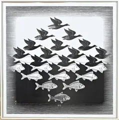 M.C. Esscher, Sky and Water, Lithografie op papier