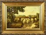 Wim Nefkens, Schapen, Olieverf op linnen