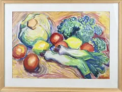Stilleven by Klaas Bernink, Gouache op papier, sold Jan 2025