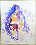 Groot werk van Anton Heyboer 1924 -, Moeder met kind, Plakaatverf op papier