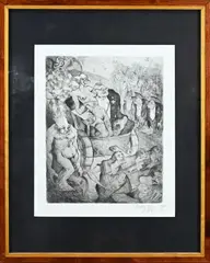 Otto Lais, Figuren voorstelling, Ets op papier