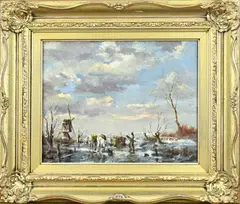 Jan van Trirum, Winter, Olieverf op paneel
