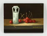 C. Cornelisz, Stilleven kruik/bessen, Olieverf op paneel