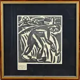 Houtsnede van Gustav de Smet, Maaier, Houtsnede van Gustav de Smet