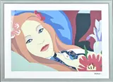 Tom Wesselmann, Vrouw met bloemen in het haar, Litho op papier