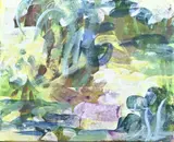 Annemiek de Beer, Weerspiegeling, Acryl op linnen