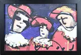 Herman Brood, Zwarte Pieten, Drukwerk op linnen