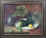 J. Habbema, Stilleven met pompoenen, Olieverf op linnen