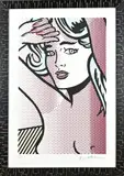 Roy Lichtenstein, Halfnaakte dame, Litho op papier