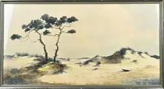 Duingezicht by Marinus Johannes Drulman, Aquarel op papier, sold Jan 2025