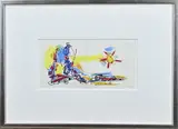 Roelof Frankot, Moderne compositie, Pastel op papier