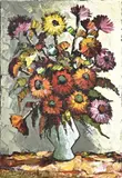 P. Bernard, Vaas met bloemen, Olieverf op linnen