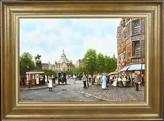 Stadsgezicht Parijs by F.L. Corsius, Olieverf op linnen, sold Oct 2024