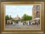 F.L. Corsius, Stadsgezicht Parijs, Olieverf op linnen